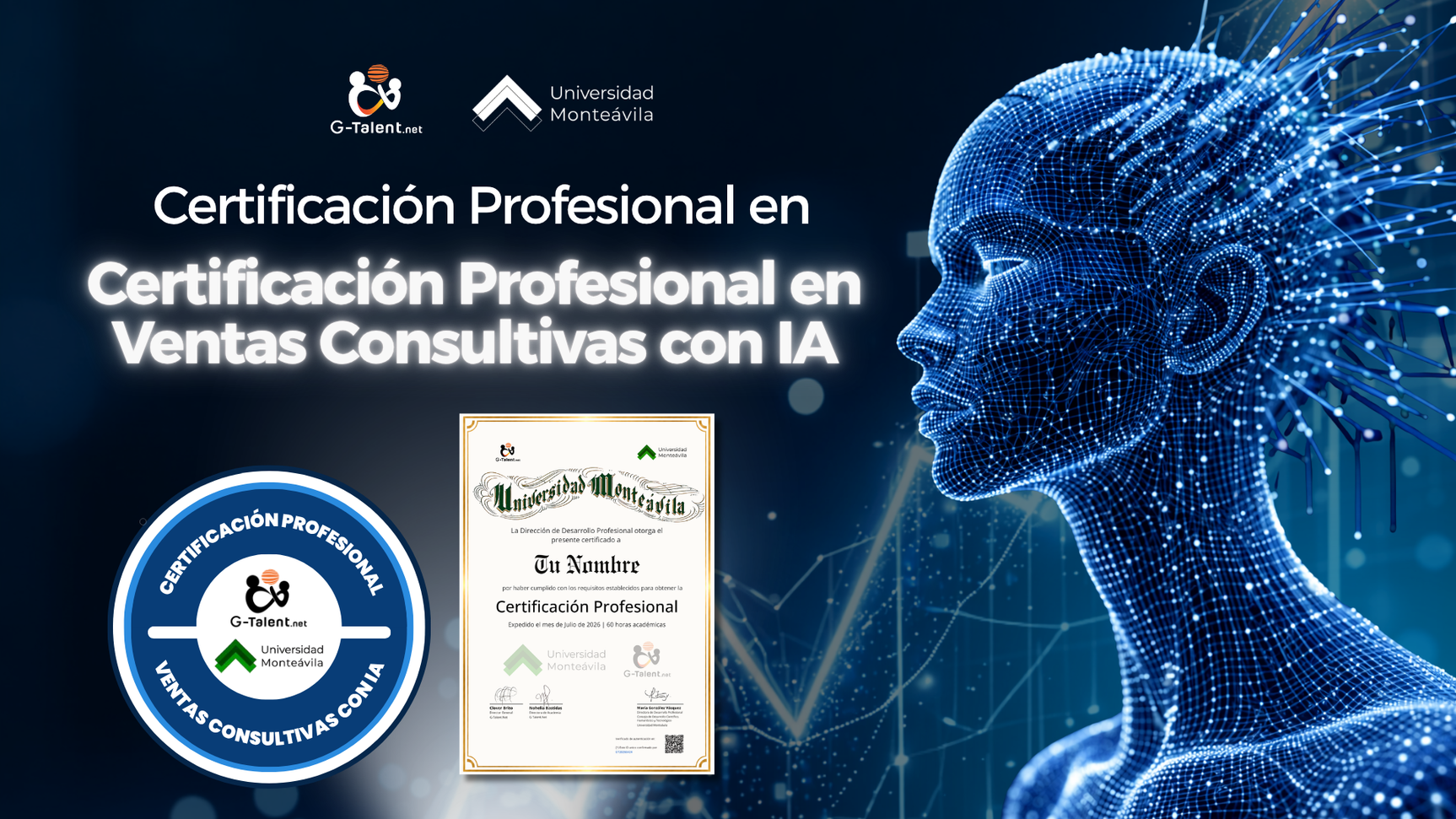 Certificación Profesional en Ventas Consultivas, Neuroventas e Inteligencia Artificial