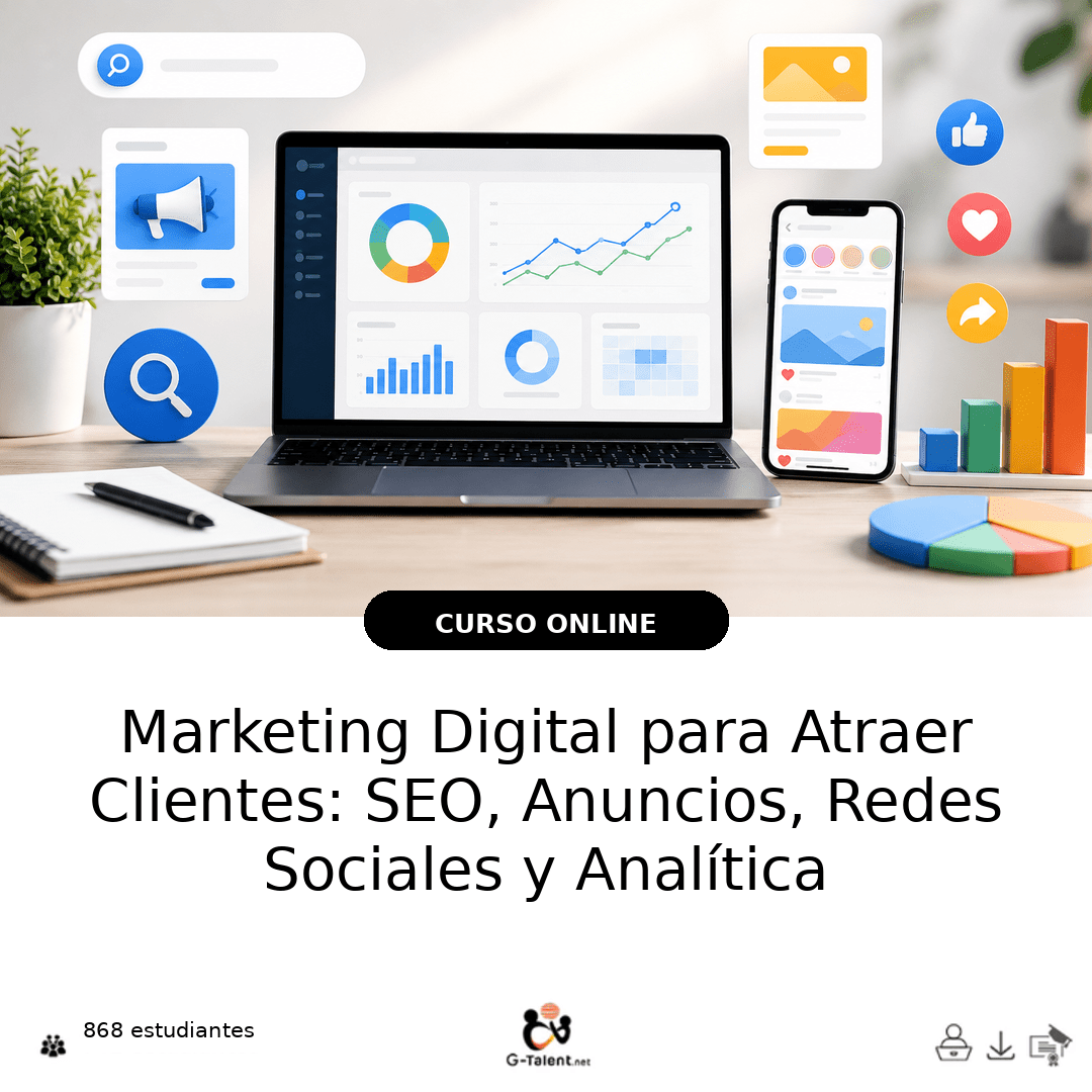 Marketing Digital para Atraer Clientes: SEO, Anuncios, Redes Sociales y Analítica - G-Talent.Net