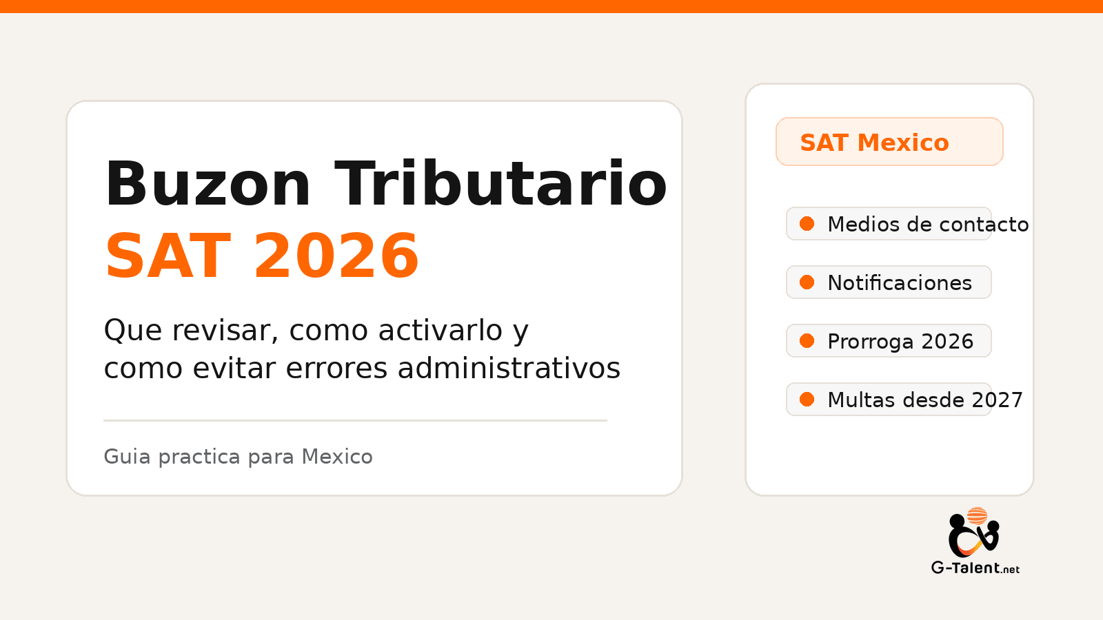 Buzón Tributario SAT 2026: cómo activarlo, actualizar tus medios de contacto y evitar multas en México - G-Talent.Net