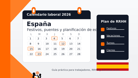 Calendario laboral 2026 en España: festivos, puentes y cómo planificar vacaciones - G-Talent.Net