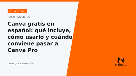 Canva gratis en español: qué incluye, cómo usarlo y cuándo conviene pasar a Canva Pro - G-Talent.Net