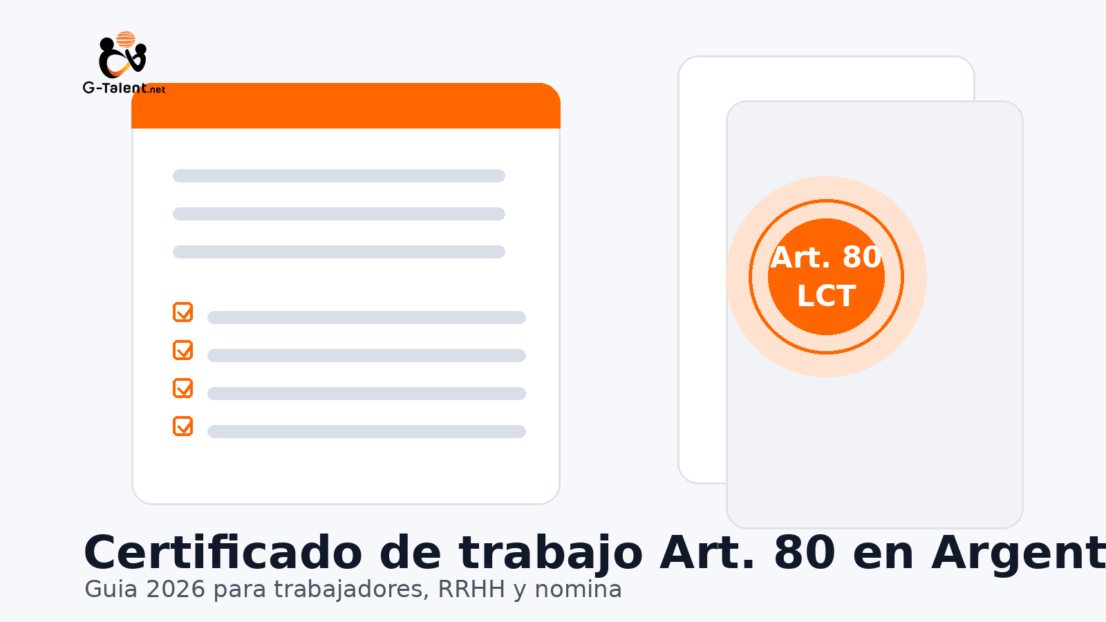 Certificado de trabajo Art. 80 en Argentina 2026: qué es, plazo y cómo descargarlo - G-Talent.Net