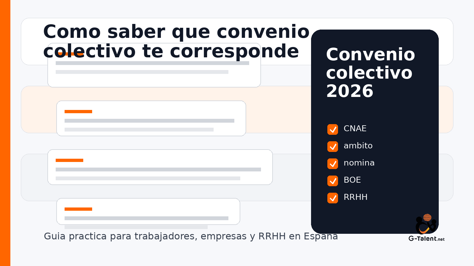 Cómo saber qué convenio colectivo me corresponde en España 2026 - G-Talent.Net