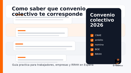 Cómo saber qué convenio colectivo me corresponde en España 2026 - G-Talent.Net