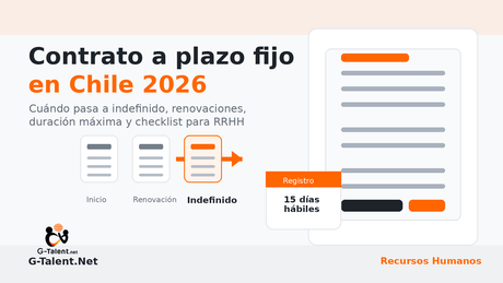 Contrato a plazo fijo en Chile 2026: cuándo pasa a indefinido y qué revisar - G-Talent.Net