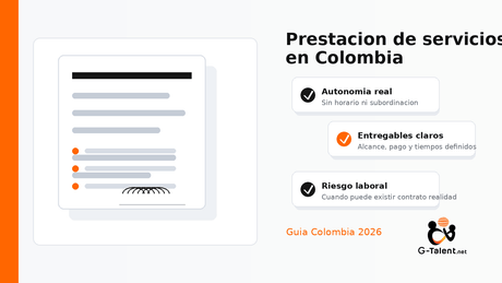 Contrato de prestación de servicios en Colombia 2026: qué revisar antes de firmar - G-Talent.Net