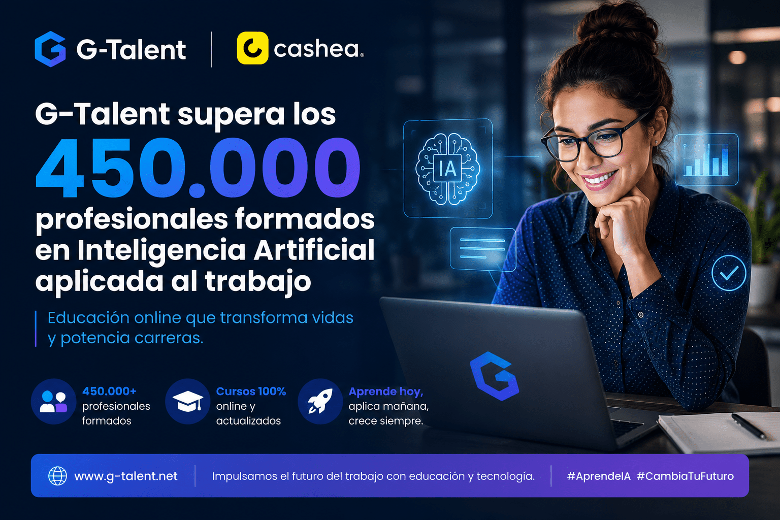 G-Talent supera los 450.000 profesionales formados en Inteligencia Artificial aplicada al trabajo - G-Talent.Net