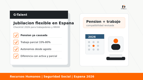 Jubilación flexible en España 2026: requisitos, autónomos y diferencias con la activa y parcial - G-Talent.Net