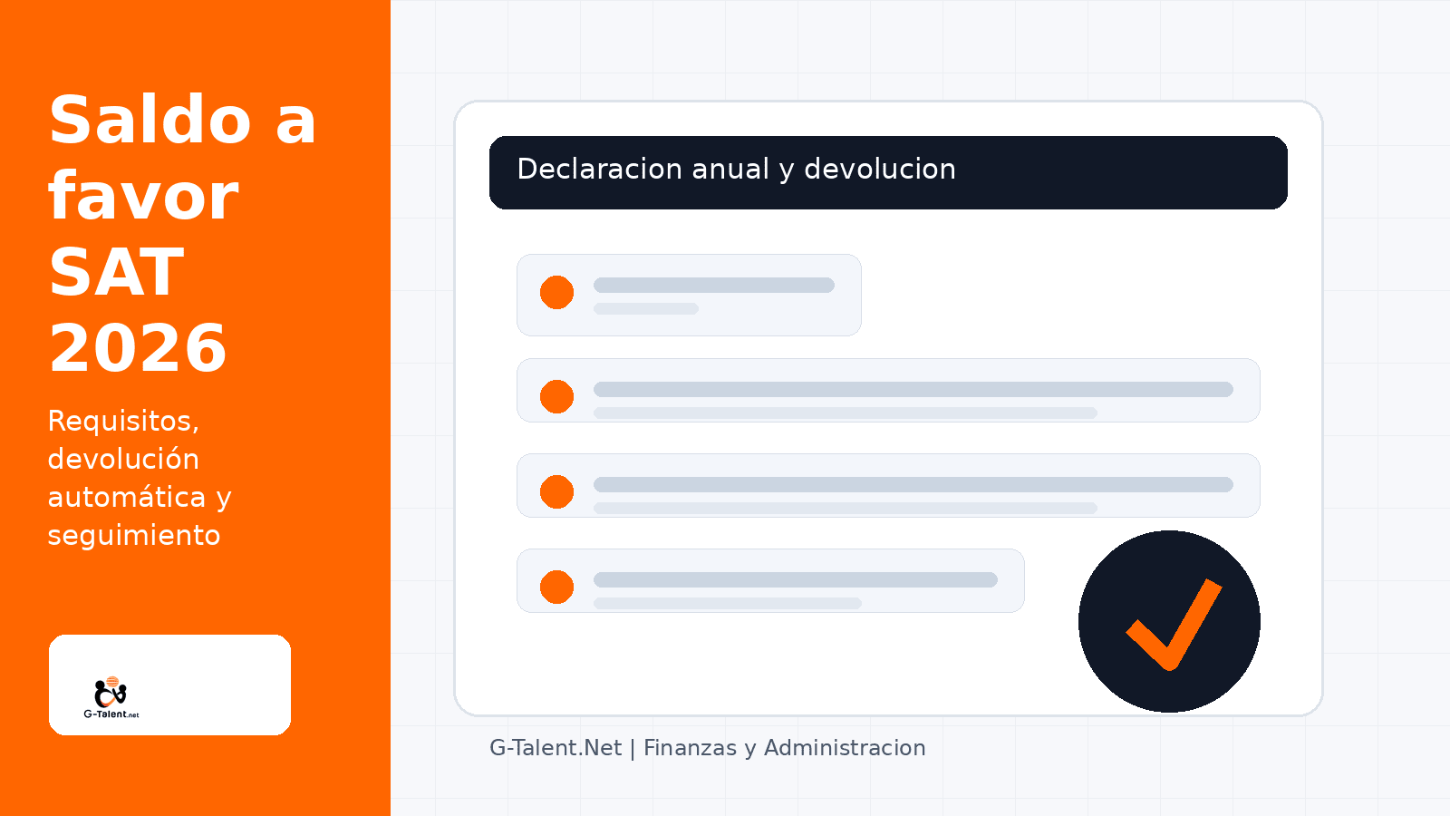 Saldo a favor SAT 2026: cómo consultar tu devolución, requisitos y qué hacer si no llega - G-Talent.Net