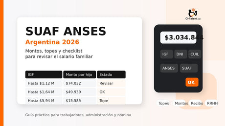 SUAF ANSES en Argentina 2026: montos, topes y cómo saber si te corresponde - G-Talent.Net