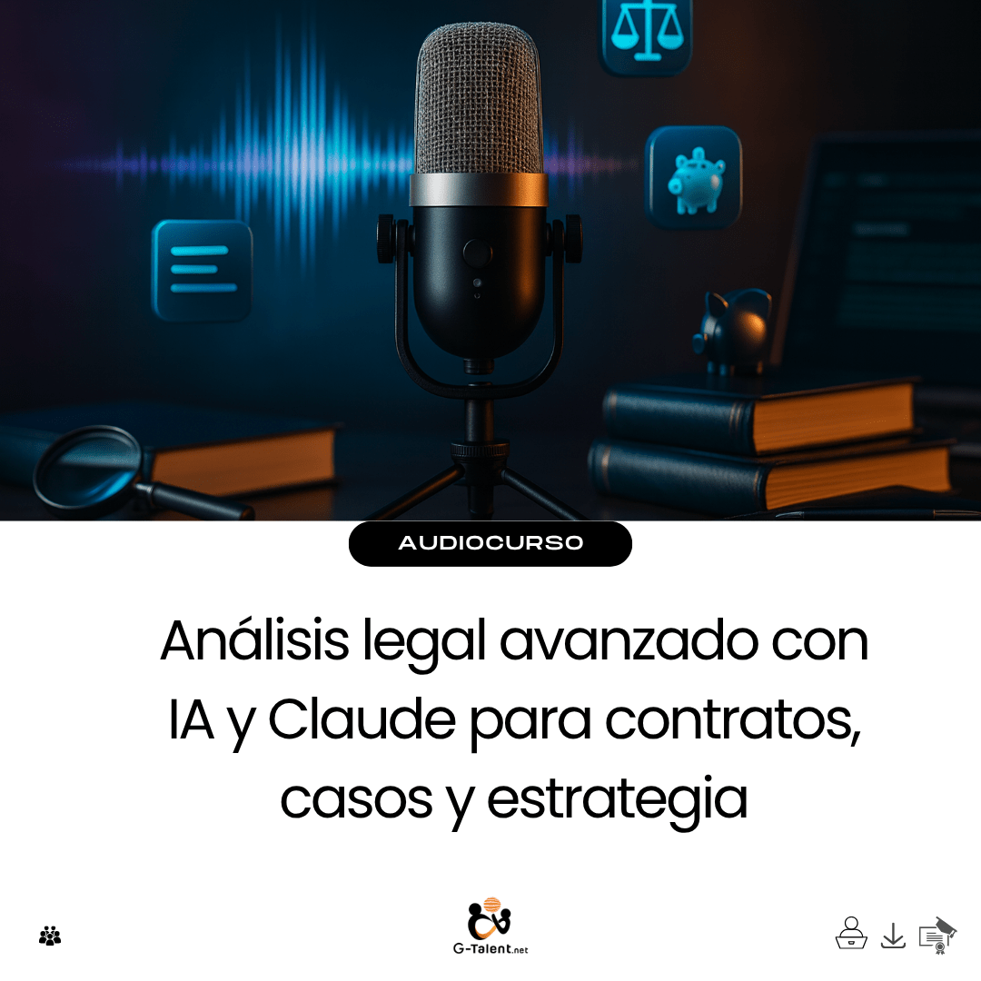Audiocurso: Análisis legal avanzado con IA y Claude para contratos, casos y estrategia - G - Talent.Net
