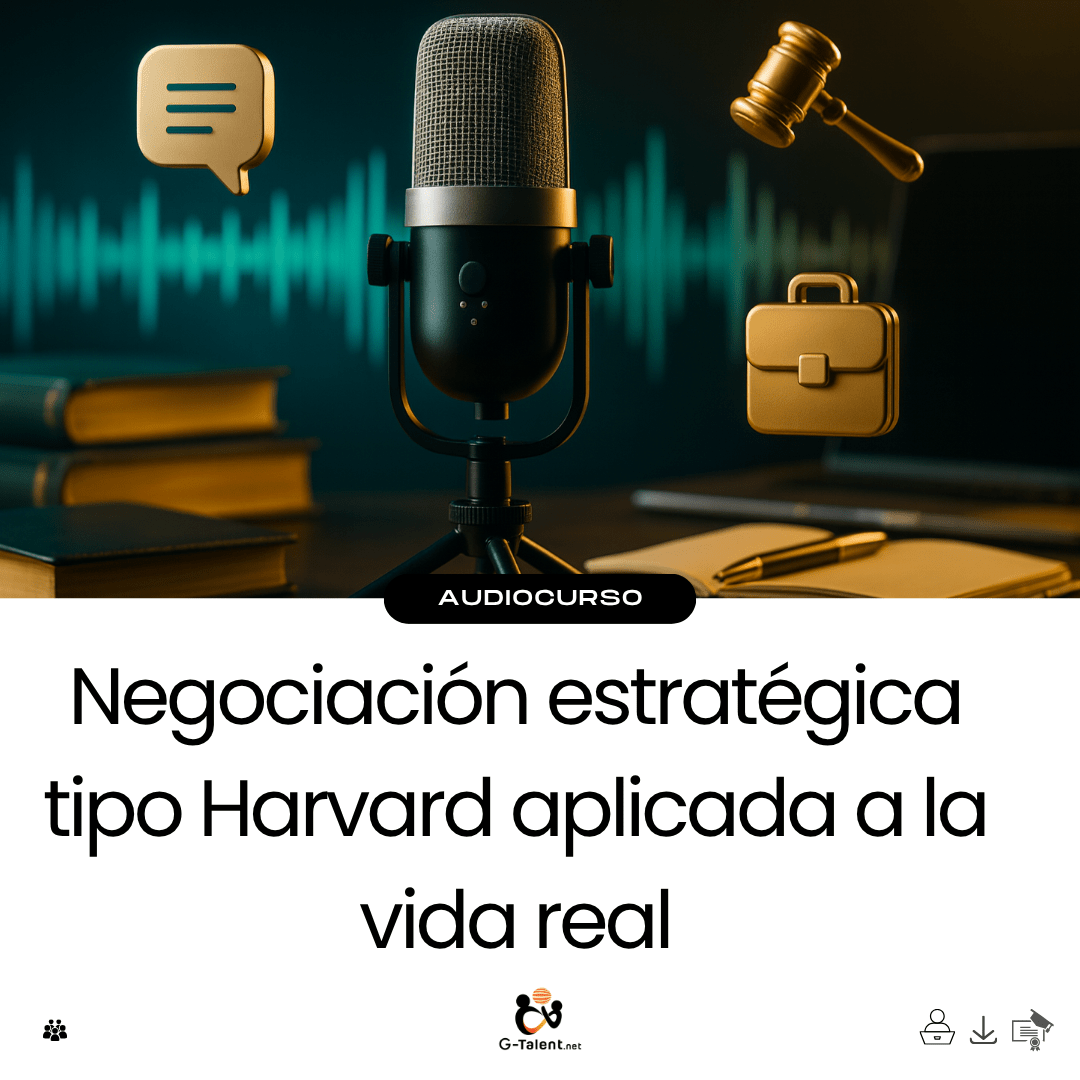 Audiocurso: Negociación estratégica tipo Harvard aplicada a la vida real - G - Talent.Net