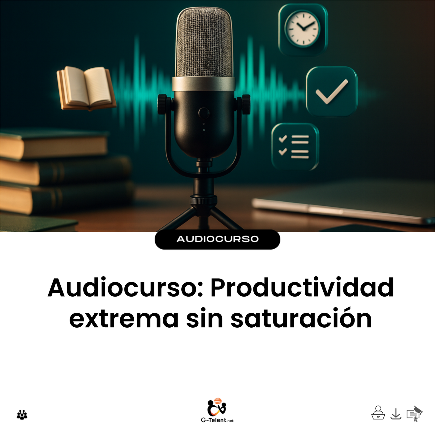Audiocurso: Productividad extrema sin saturación - portada cuadrada