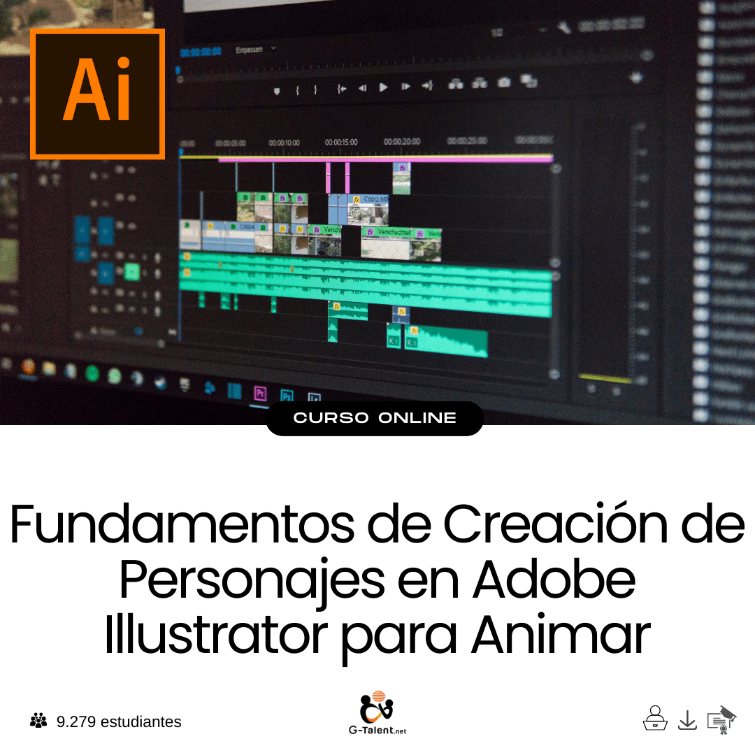 Curso creación de personajes en Adobe Illustrator para animación