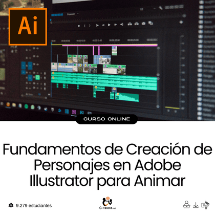 Curso creación de personajes en Adobe Illustrator para animación