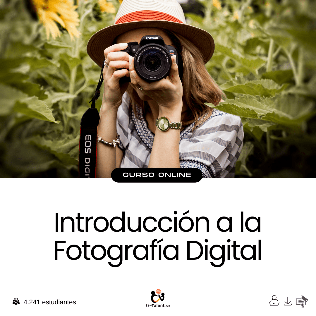 Curso Introducción a la Fotografía Digital para manejo de cámara e iluminación