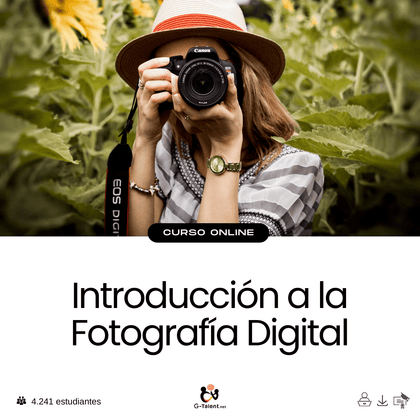 Curso Introducción a la Fotografía Digital para manejo de cámara e iluminación