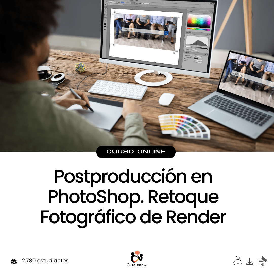 Postproducción en PhotoShop - Retoque Fotográfico de Render - G - Talent.Net
