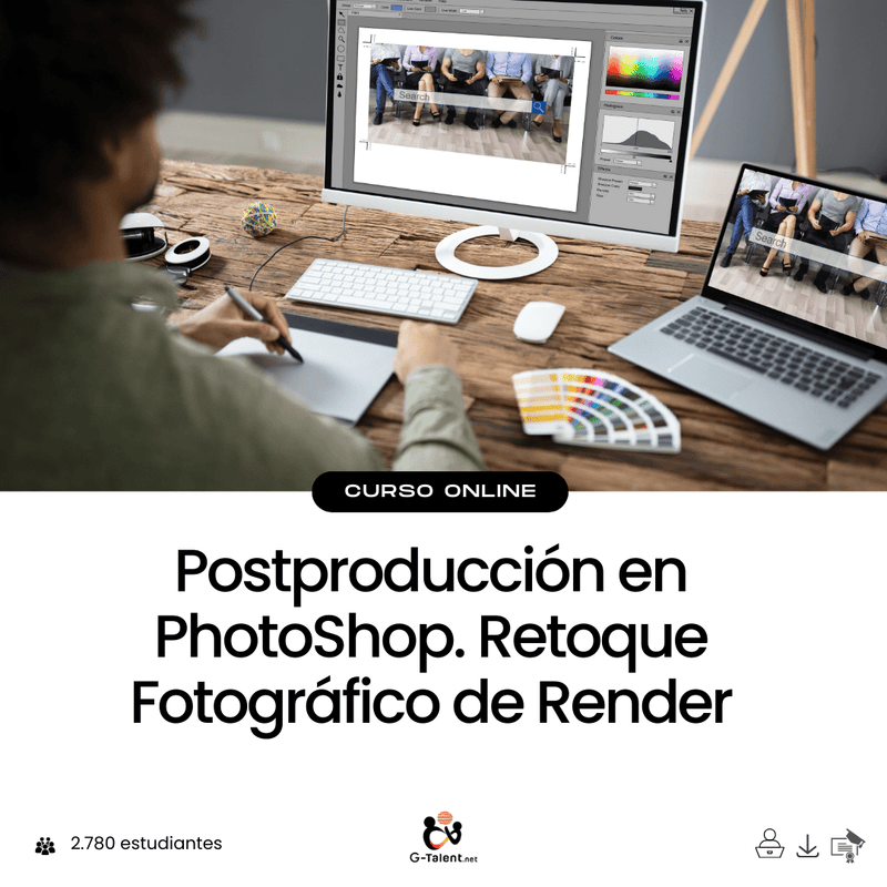 Postproducción en PhotoShop - Retoque Fotográfico de Render - G - Talent.Net