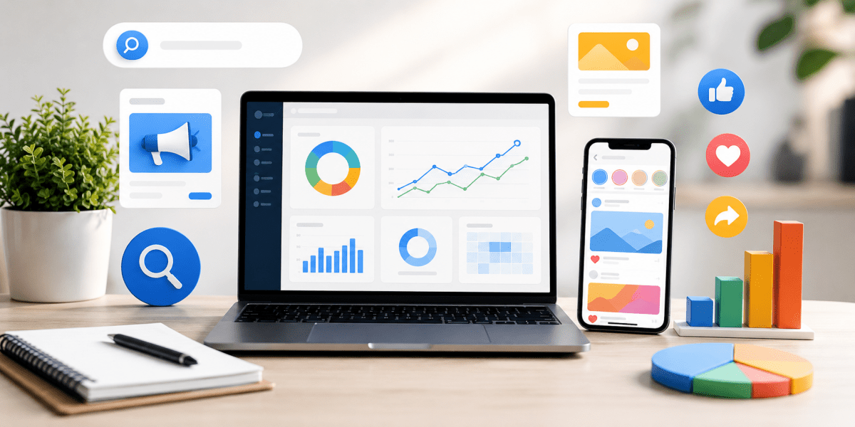Marketing Digital para Atraer Clientes: SEO, Anuncios, Redes Sociales y Analítica